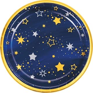 Creative Converting Starry Night Paper Plates, 8 Count