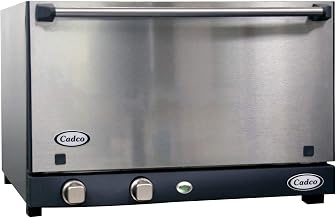 Cadco OV-013SS Half Size Catering Convection Oven with Stainless Door and Manual Controls, 120-Volt/1450-Watt, Stainless/Black
