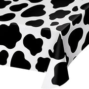 Creative Converting Party Supplies, Cow Print Plastic Tablecover, Tableware, 54 x 108", Multicolor, 1ct