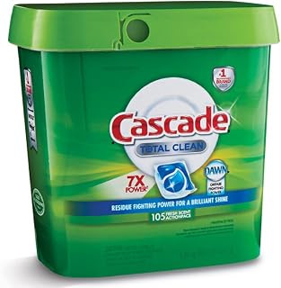 Cascade Total Clean Gel Dishwasher Detergent Fresh Scent Dawn 105 Count, Action Pacs - New!!!
