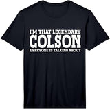 Colson Surname Funny Team Family Last Name Colson Performance T-Shirt
