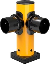 Global Industrial Corner Post for Protective Plastic Guard Rails, 18"H, Yellow