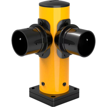 Corner Post for Protective Plastic Guard Rails by Global Industrial – Plastic, Yellow, Model 18PGP-CON