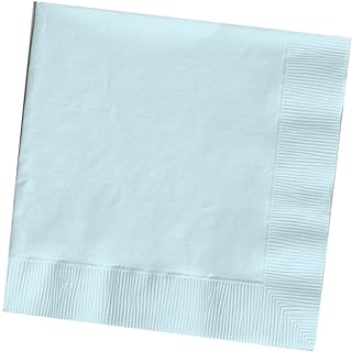 Creative Converting DINNER NAPKINS 3PLY 1/4FLD, 25 Count (Pack of 1), Pastel Blue
