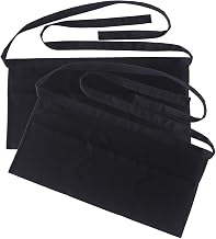 Resist water 3 big Pockets Waist Server Apron Kitchen Restaurant Unisex Half Aprons