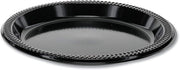 Pactiv Prairieware OPS Dinnerware, Plate, 8.88" Diameter, Black, 400/Carton