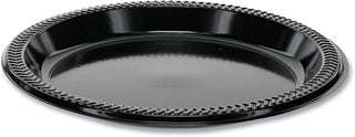 Pactiv Prairieware OPS Dinnerware, Plate, 8.88" Diameter, Black, 400/Carton
