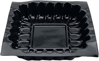 Sasa Demarle - Fluted Square Cake Flexipan, Elegant Baking Mold, Black, 8.68' x 9.43' x 1.93" High, 74.38 Oz, Silicone-Fiberglass, NSF Certified