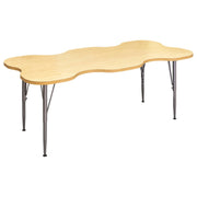 My Place Rectangular Table by Tot Mate – unspecified, 3/4" Thick Industrial Grade Wood With Laminate Surfacing, Maple/Maple, Model TM9428