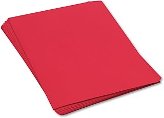 Prang SunWorks Construction Paper, 58 lbs., 18 x 24, Holiday Red, 50 Sheets/Pack PAC9917