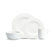 Amanda Porcelain 16 Piece Dinnerware Set by Fortessa – Service for 4, Porcelain, White, Pack of 16, Model 7000.FFD.16SET