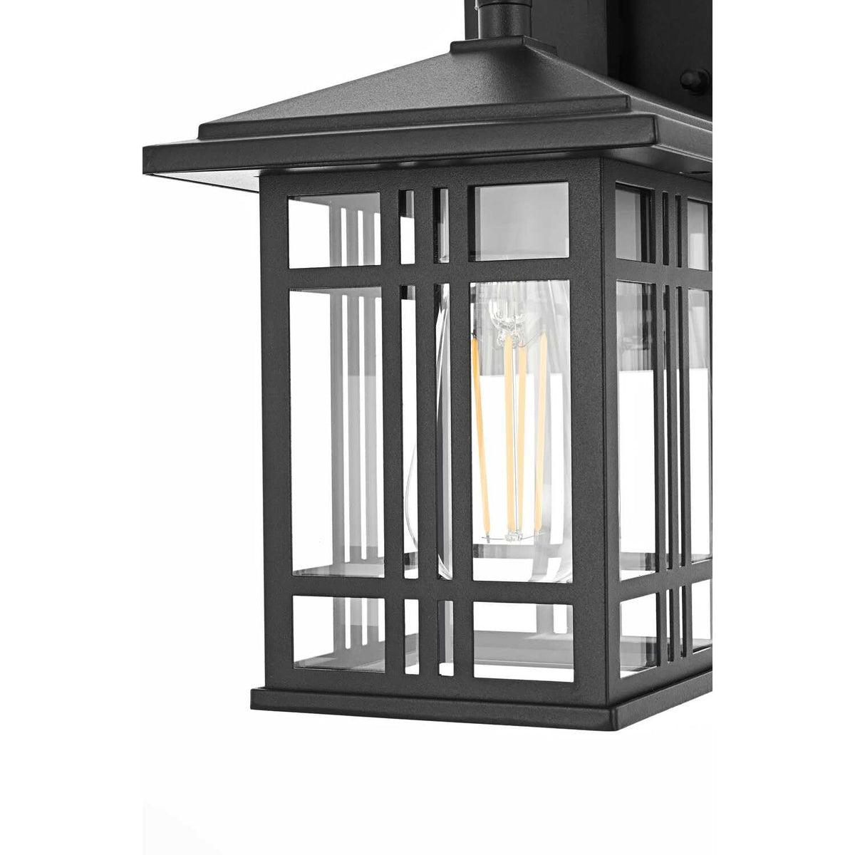 Harley One Light Outdoor Wall Sconce Black by Lighting Design – Aluminum, Black, Model OD613W12BK
