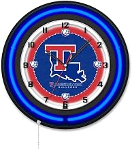 Holland Bar Stool Clk19BKLaTech NCAA 19 in. Dia. Louisiana Tech University Double Neon Wall Clock Black