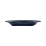 Round Two-Tone Plate by Elite Global Solutions – 9" dia., Melamine, Abyss Gloss Inside/Lapis Matte Outside, Pack of 6, Model D897GM-ABY/LAP