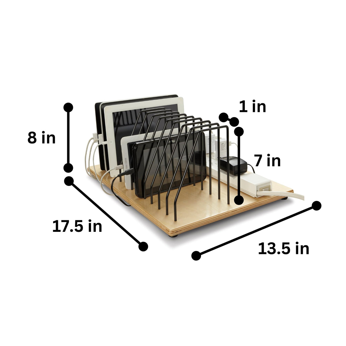 Tabletop Charging Station by Jonti-Craft – Black, Model 3401JC
