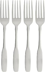 Oneida Paul Revere Fine Flatware Dinner Forks, Set of 4 , 18/10 Stainless Steel, Silverware Set, Dishwasher Safe