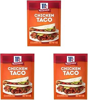 McCormick Chicken Taco Seasoning Mix, 1 oz (Pack of 3)