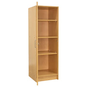 Single-Door Tall Cabinet (Fully Assembled by Tot Mate – 3/4" Thick Industrial Grade Wood Composite Core With Laminate Surfacing, Maple/Maple, Model TM2084