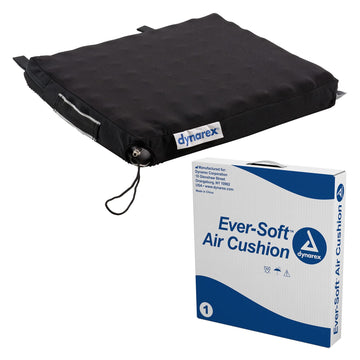 Ever-Soft Air Cushion by Dynarex – 18" Length, 18" Width, 4" Height, Polyvinyl Chloride, Black, Pack of 6, Model 10612-6