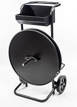 Pac Strapping Cart for Steel & Poly Strapping for 1/2"" Strap Width & 16"" Core Black - 1 Each