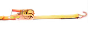 Kinedyne 2in x 30ft Ratchet Strap with Wire Hook by Kinedyne Corporation – 2 Inches X 30 Feet, Polyester, Yellow, Model 513084das
