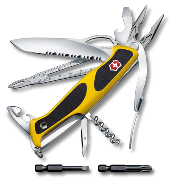 Ranger Boatsman MW Grip Swiss Army Pocket Knife by Victorinox – 5.12 In, Polyamide, Yellow/Black, Model 0.9798.MWC8