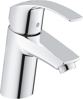 GROHE Einhandmischer Waschtischbatterie Batterie Eurosmart 32154 S-Size gl. Körper Mittelst. Kalt Chrom, 32154002