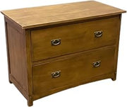Solid Wood Lateral File Cabinet Mission-Style 2-Drawer, Wood Filing Cabinet for Home Office File Storage, Michael's Cherry