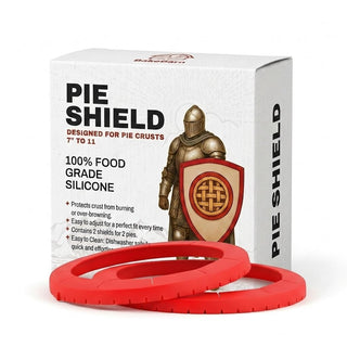 BakeBarn Pie Crust Shield, Adjustable 7-11 Inch, Red 2 Pack