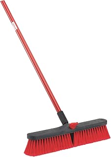 Libman 00804 18 Multi-Surface Push Broom, Steel Handle, 4 Pack