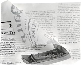 PacknWood PK2CHPAPNEWS13 White Bag Opens 2 Sides with Newspaper Design, 5.1" (Pack of 1000)