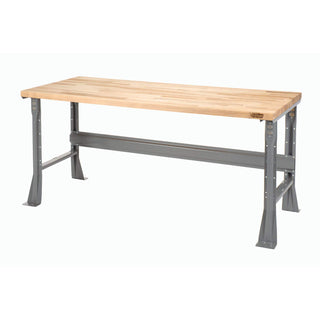 Fixed Height Workbench Flared Leg by Global Industrial – 36"L x 60"W x 34"H, Steel, Gray, Model 183430