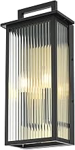 Elegant Lighting Kannon 8.5" Outdoor Wall Sconce in Black