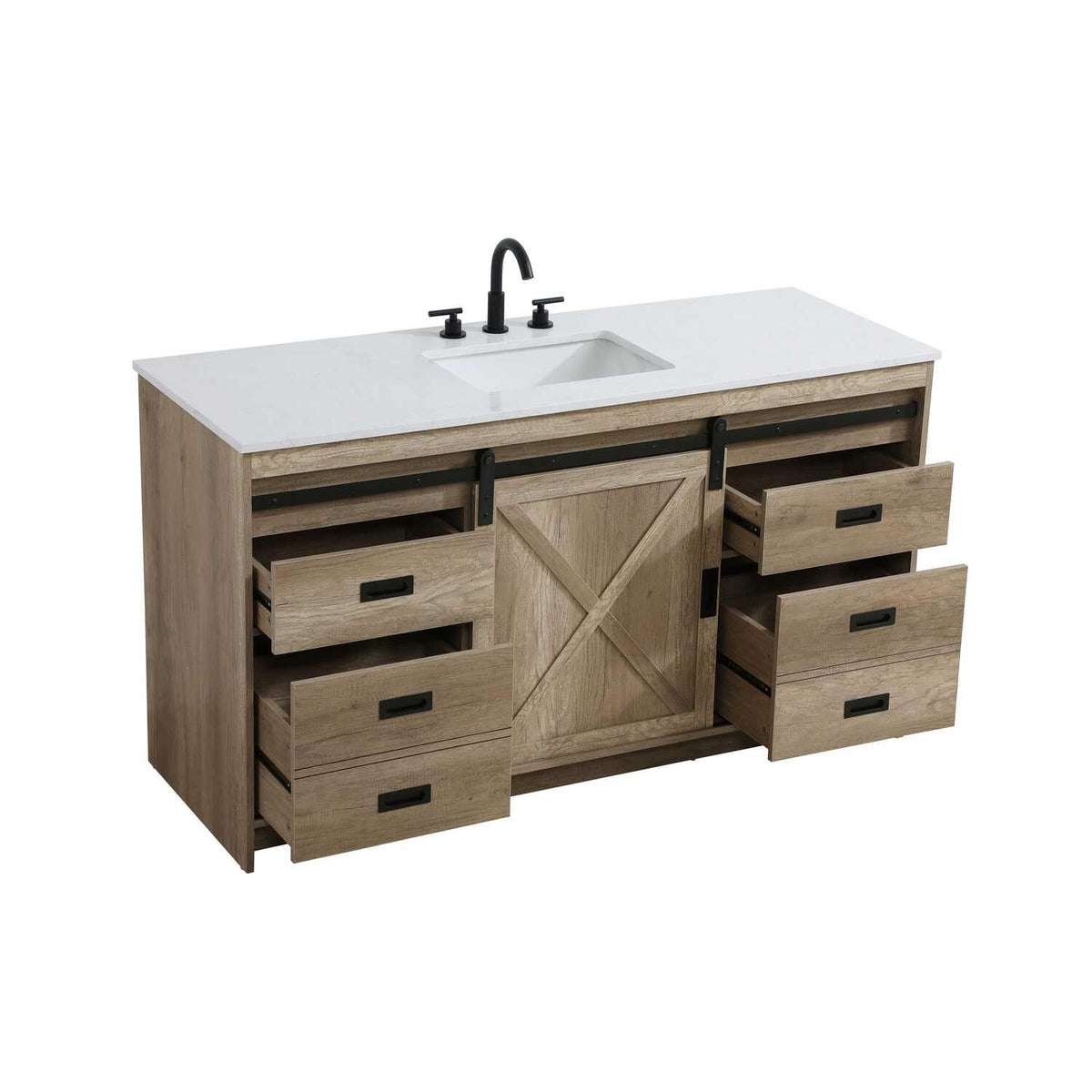 Austin Bathroom Vanity Natural Oak by Lighting Design – Engineered Wood, Natural Oak, Model VF90560NT