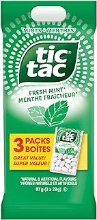 Tic Tac Mints, Fresh Mint, Mint Candy, 29g Singles, 3 Count Candy Mint Sleeve