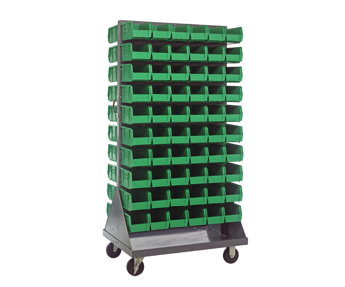 QUANTUM STORAGE SYSTEMS Green / 10-7/8" x 5-1/2" x 5" (Bin Size) / 1 Standing Shelf Units