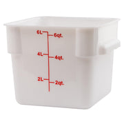 Winco 6 Quart / Container / White Container Sets