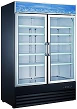 Adcraft USRFS-2D/54 U-Star 2-Door 45-Cubic Feet Refrigerator Merchandiser, Stainless Steel, 115v