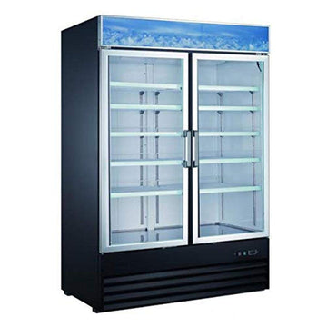 U-Star 2-Door 45-Cubic Feet Refrigerator Merchandiser by Adcraft – 45.0 cubic_feet, Stainless Steel, Model USRFS-2D/54
