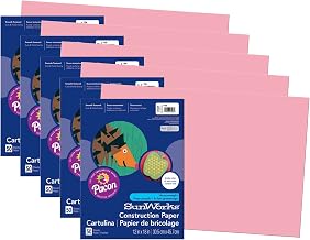Prang Construction Paper, Pink, 12" x 18", 50 Sheets Per Pack, 5 Packs