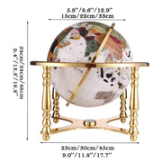 Interactive Bilingual Globe 15cm HD Map Gold Stand Precision Compass Durable Resin Tripod Educational Learning Tool for Students and Home Office Decor by Generic – Model