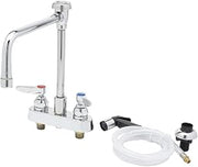 T&S Brass B-1177 Deck Mount 4-Inch Centers Rigid Breaker Nozzle Side Spray Work Board Faucet
