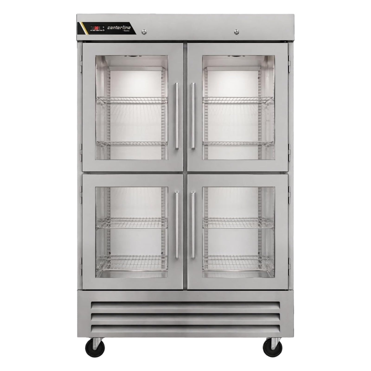 Traulsen (2) Split Glass Doors / Silver / 45.13 cubic_feet Refrigerators