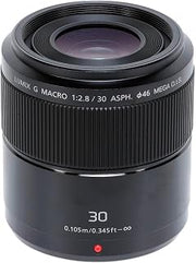 Panasonic LUMIX H-HS030E 30 mm Macro Camera Lens - Black