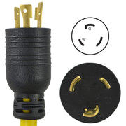 1.5-Feet 20-Amp STW 12/3 Tri-Outlet Cord by Conntek – 9"L x 6"W x 4"H, Yellow/Blue, Model WL520515