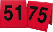 Cal Mil 226-2 Break Resistant Number Tents, 3" Width x 3" Height, Red