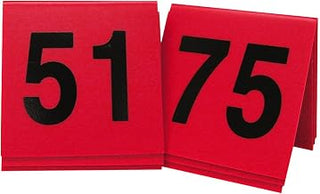 Cal Mil 226-2 Break Resistant Number Tents, 3" Width x 3" Height, Red