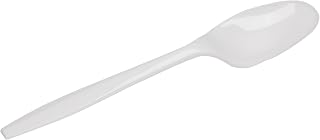 Dixie Individually Wrapped 5.75" Medium-Weight Polypropylene Plastic Teaspoon by GP PRO (Georgia-Pacific), White, TMP23C, (Case of 1,000)