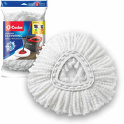 EasyWring Spin Mop Head Replacement : Machine Washable Microfiber Refill (1-Pack) by O-Cedar – White, Model 1576685