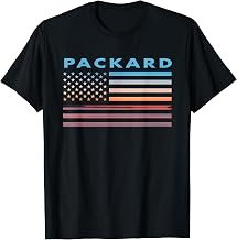 Vintage Sunset American Flag Packard, Washington T-Shirt